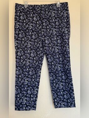 Club Monaco Navy Floral Skirt